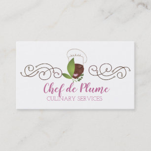 carte de visite chic de chef de femme