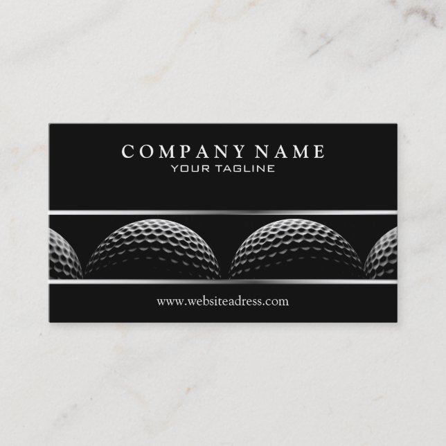 Carte de visite chic de golf (Devant)