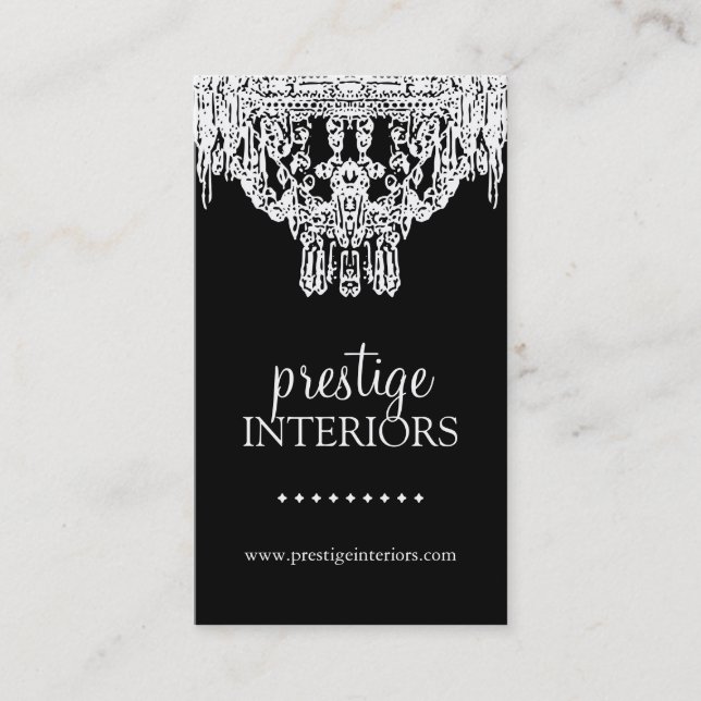 CARTE DE VISITE CHIC DE LUSTRE (Devant)
