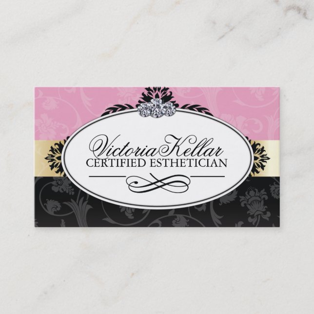 Carte de visite chic de salon (Devant)