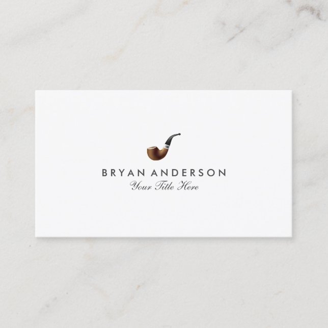 Carte de visite chic de tuyau de tabagisme (Devant)