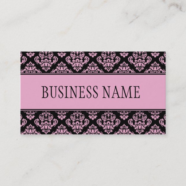 Carte De Visite Chic élégant professionnel élégant floral de (Devant)
