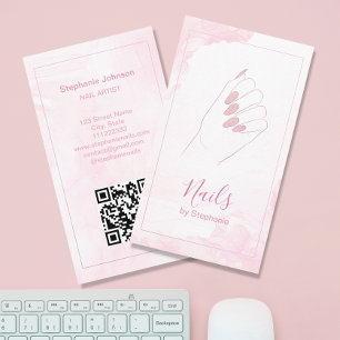 Carte De Visite Chic Elegant Rose Gold Parties scintillant ongle A