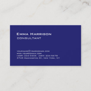 Carte De Visite Chic et tendance Consultant en bleu de minuit