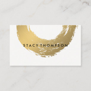 Carte De Visite Chic Faux Gold brossé