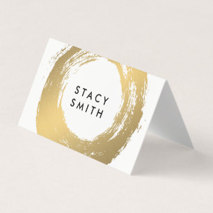 Carte De Visite Chic Faux Gold brossé