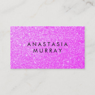 Carte De Visite Chic, Féminin & Glam Lilas Violet Paillettes