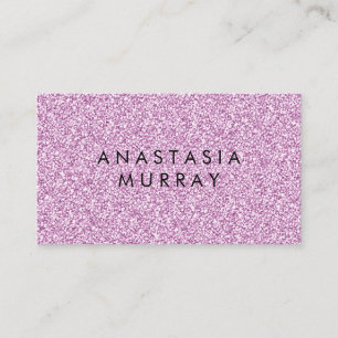 Carte De Visite Chic, Féminin & Glam Lilas Violet Paillettes Étinc