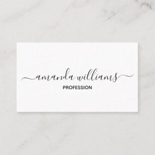 Carte De Visite Chic Floating Script Calligraphy médias sociaux