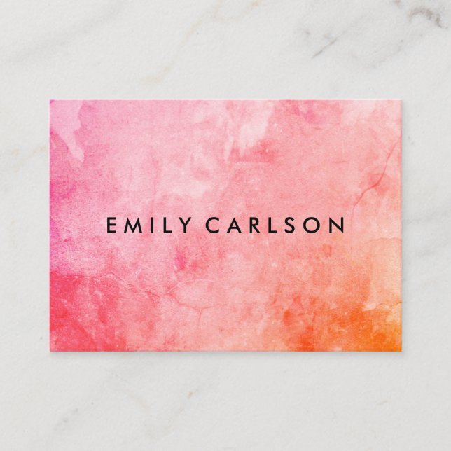 Carte De Visite Chic Grunge Colorée (Devant)