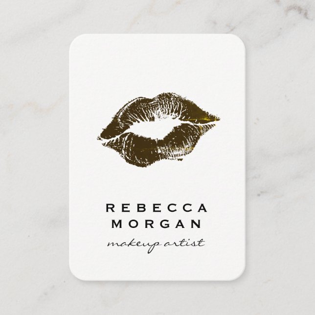 Carte De Visite Chic Lipstick Kiss (Devant)