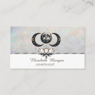 Carte De Visite Chic Lotus Moon Opal