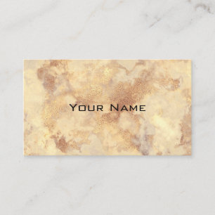 Carte De Visite Chic Luxe Luxe Vintage Marbre Brun Doré