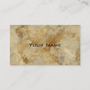 Carte De Visite Chic Luxe Luxueux Marbre Brun Doré Motif Vintage