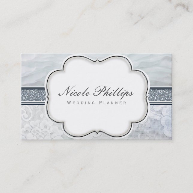 Carte de visite Chic Mariage Heavenly Ruffles & La (Devant)