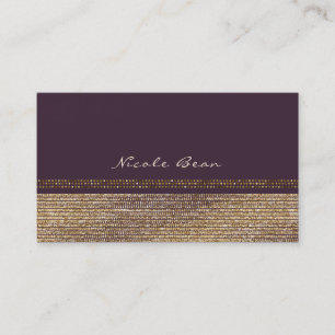 Carte De Visite Chic Or Élégant Pailleté Luxe Personnalisé