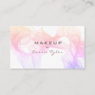 Carte De Visite Chic Pink Blue Pastel Aquarelle Abstraite