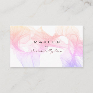 Carte De Visite Chic Pink Blue Pastel Aquarelle Abstraite