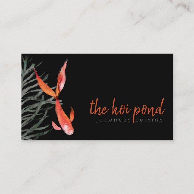 Carte De Visite Chic Poisson orange Koi (Devant)
