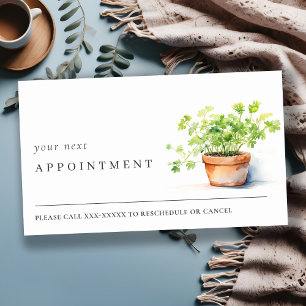 Carte De Visite Chic Poted Herb Parsley Coriander Rendez-vous