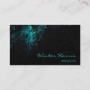 Carte De Visite Chic professionnel artistique abstrait noir