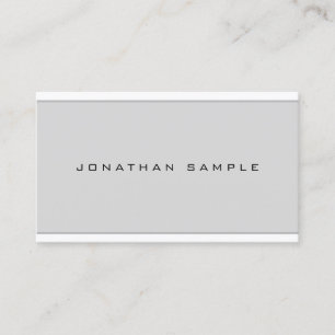 Carte De Visite Chic Professionnel Moderne Minimaliste Gris Élégan