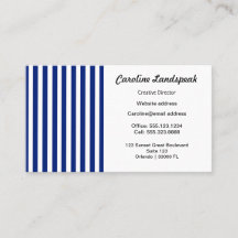 Chic rayures bleu marine et blanc