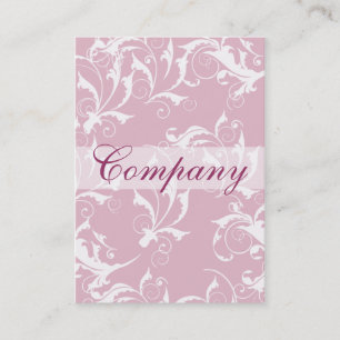 carte de visite chic rose