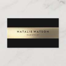 Chic Rough FAUX Gold Stripe Noir moderne Élégant