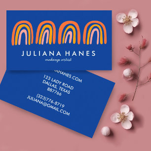 Carte De Visite Chic simple rose orange bleu arc-en-ciel