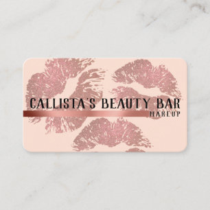 Carte De Visite Chic Sparkly Rose Gold Parties scintillant Lips ma