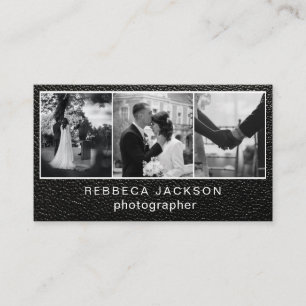 Carte De Visite Chic Typographie De Script Moderne Simple Photogra