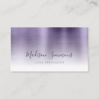 Chic violet en métal brossé Monogramme élégant Scr