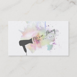 Carte De Visite chic violet, moderne et sec bar coiffeur, grunge