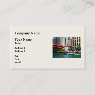 Carte De Visite Chicago IL - Taxi d'eau par Columbus Drive Bridge