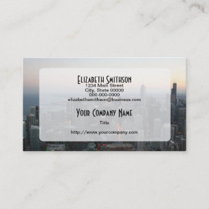 Carte De Visite Chicago Skyline à Sunset