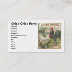 Carte De Visite Chick Chick