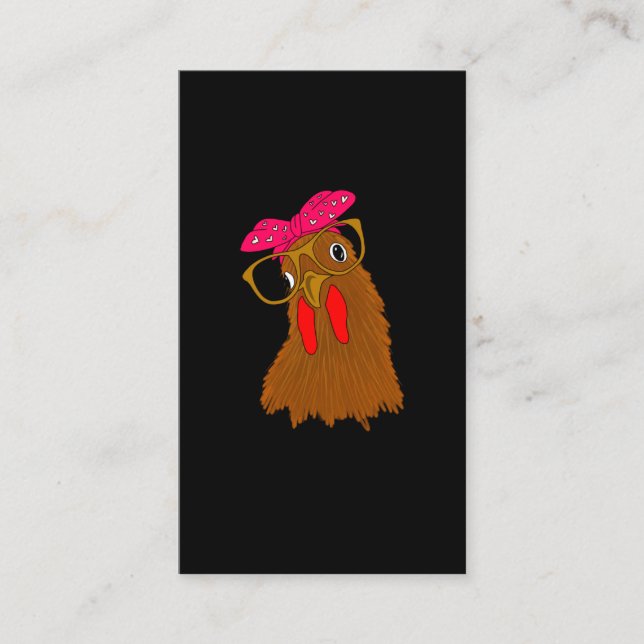 Carte De Visite Chicken Bandana Crazy Farm Maman Amoureux des anim (Devant)