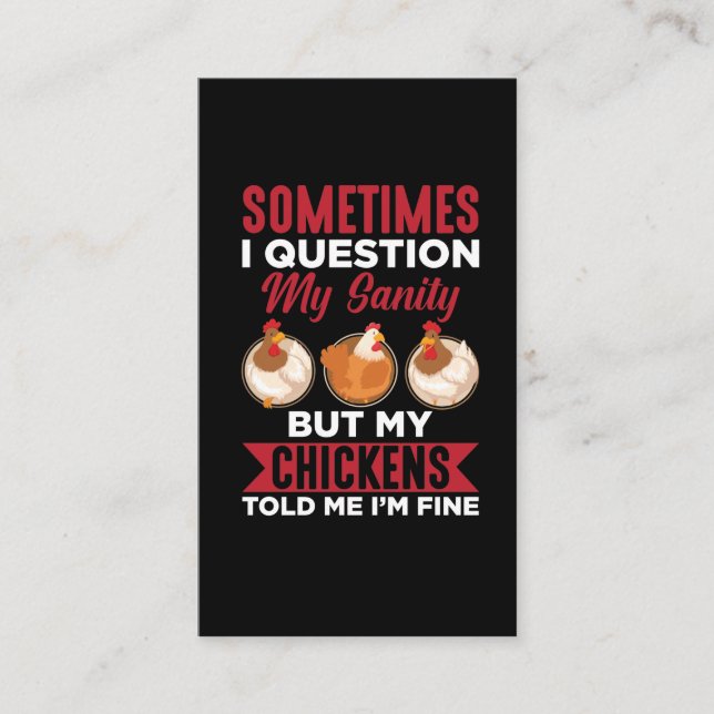 Carte De Visite Chicken Whisperer Farming Crazy Animal Farmer (Devant)