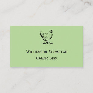 Carte De Visite Chickens Farm Farmers Market Organic Eggs