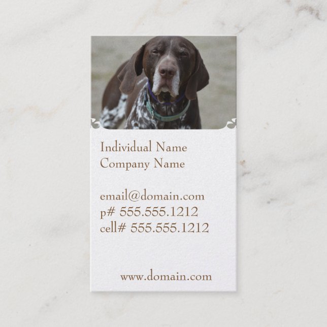Carte De Visite Chien allemand d'indicateur aux cheveux courts (Devant)