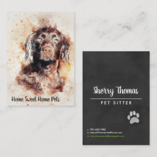 Carte de visite Chien Aquarelle