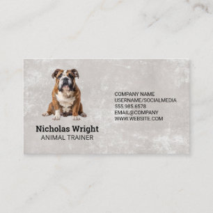 Carte De Visite Chien assis Services d'Groomer du formateur