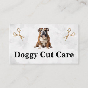 Carte De Visite Chien Assis Toiletteur pour Animaux de Compagnie