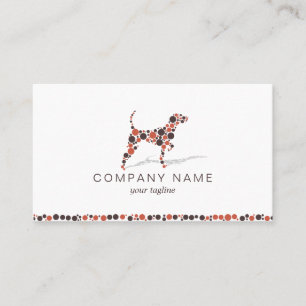 Carte De Visite Chien avec cercles