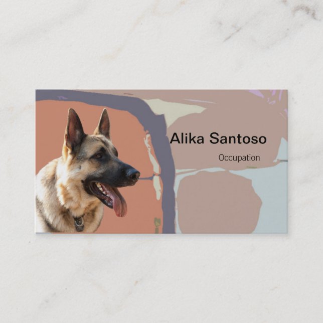 Carte De Visite Chien berger allemand (Devant)