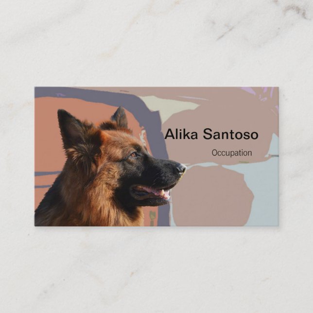Carte De Visite Chien berger allemand (Devant)