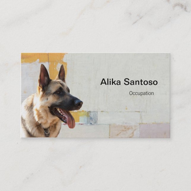 Carte De Visite Chien berger allemand (Devant)