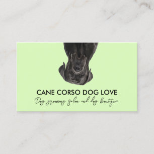 Carte De Visite Chien Cane Corso Noir Vert