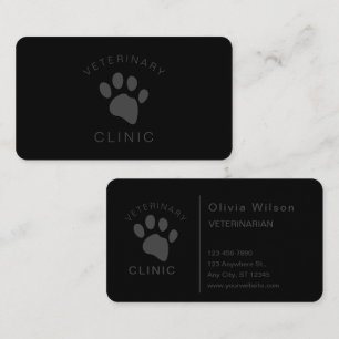 Carte De Visite Chien Chat Vétérinaire Clinique Vétérinaire Seul C